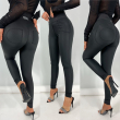 Legginsy SNAKE ECO PRĄŻKI / eko skóra / Black  XS - S - M - L - XL